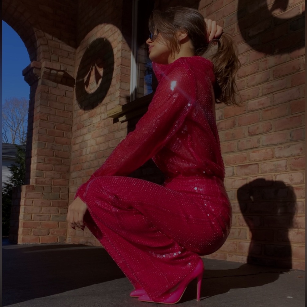 SEQUINED HOT PINK BARBIE SET - PERFECT FOR HALLOWEEN OR THEMED PARTY!